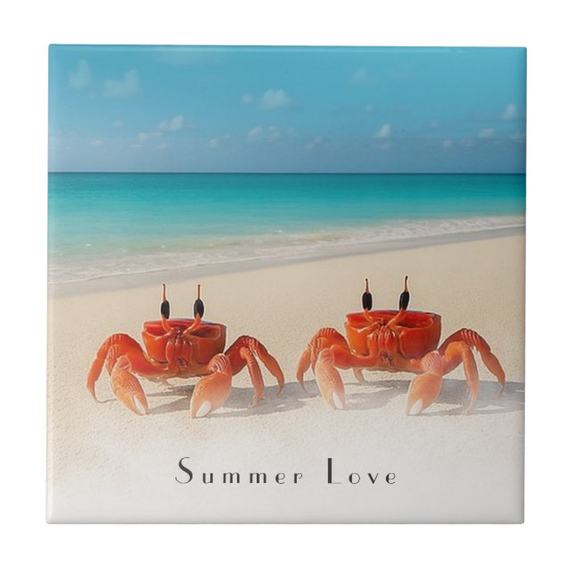 Summer Love – Customizable Beach Coaster (Front)