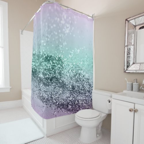 Summer Love Glitter 2 Shower Curtain