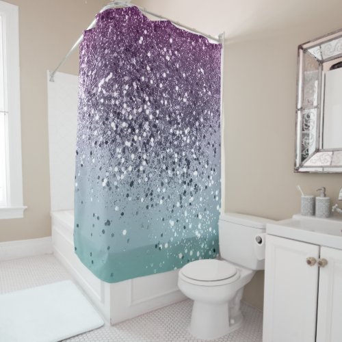 Summer Love Glitter 3 Shower Curtain