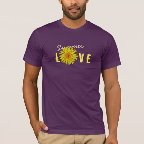 Summer Love Happy Yellow Flower all Colors T_Shirt