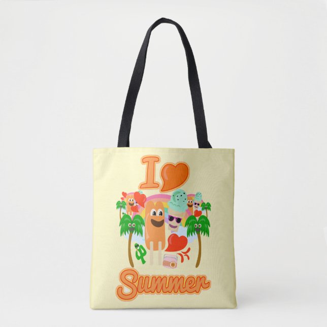 Summer Love Slogan Tote Bag (Front)