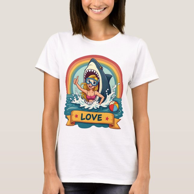 Summer Love Splash – Colorful Beach Vibes Tee (Front)