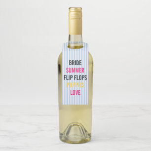 Summer Lovin Bride & Company Shower Bridal Party Bottle Hanger Tag