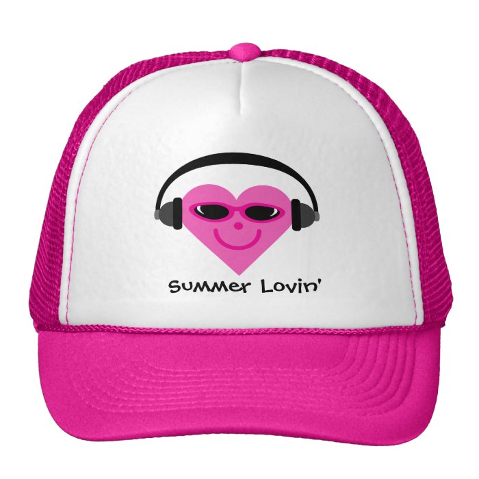 Summer Lovin' Heart With Headphones & Shades Trucker Hat