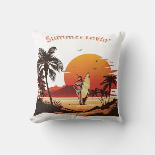 Summer Lovin Throw Pillow