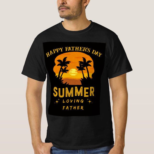 "SUMMER LOVING FATHER" Custom Father's Day T-Shirt (Front)