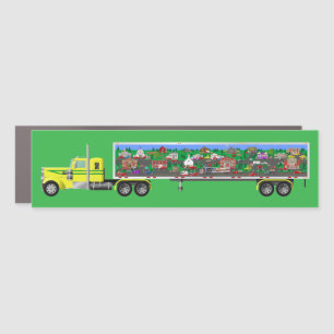 Summer LRT Village on Big Rig Truck Car Magnet