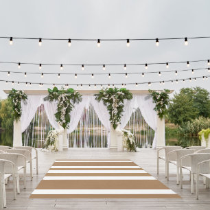 Summer Lt Brown + White Broad Stripes  Outdoor Rug
