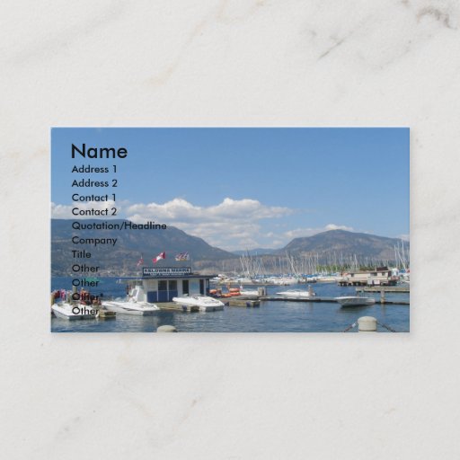 Customizable Summer Marina Business Card Templates