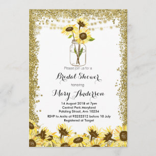 Summer Mason Jar Bridal Shower Invitation