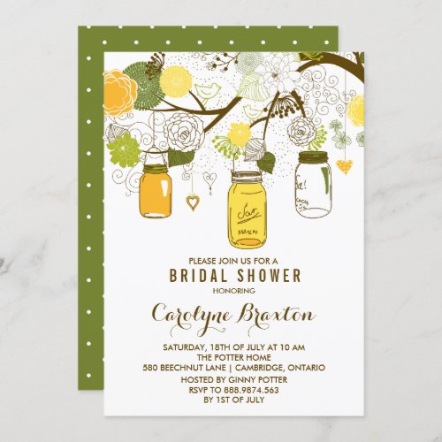 Summer Mason Jars  Bridal Shower Invitation