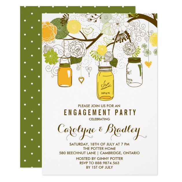 Summer Mason Jars | Engagement Party Invitation