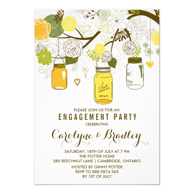 Summer Mason Jars | Engagement Party Invitation