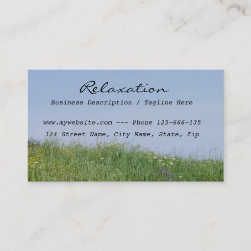Customizable Summer Meadow Business Card