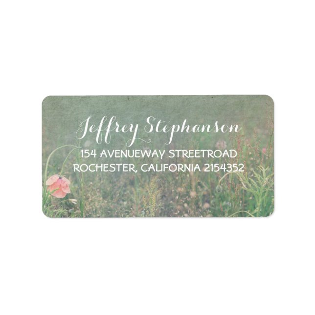 Summer Meadow Elegant Vintage Label (Front)