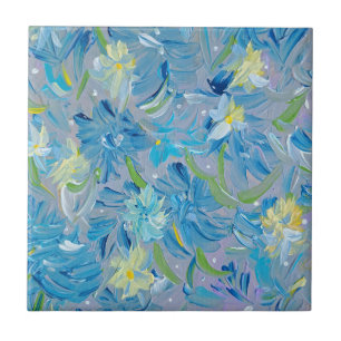 Summer Meadow Floral Ceramic Tile