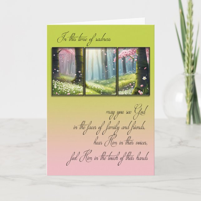 Summer Meadow Sympathy Card (Front)