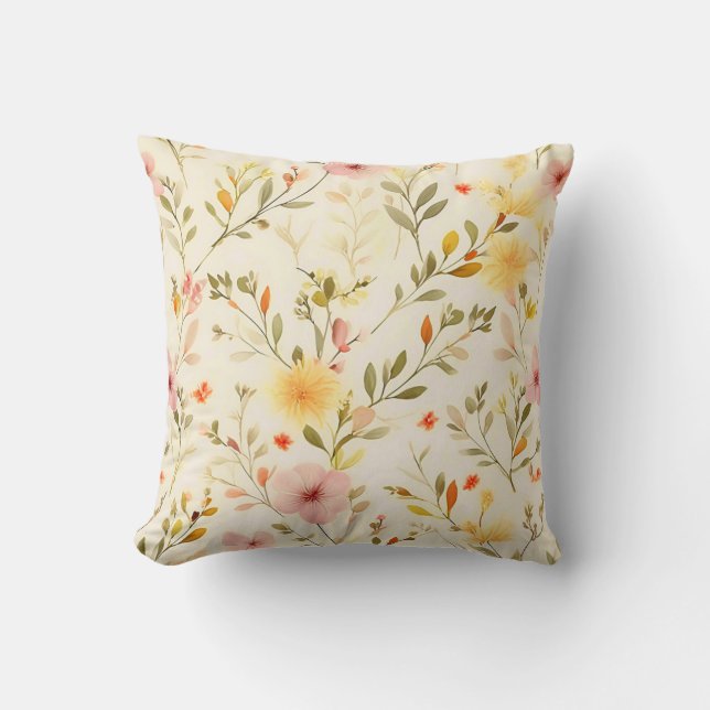 Summer Meadow Throw Pillow (Front)