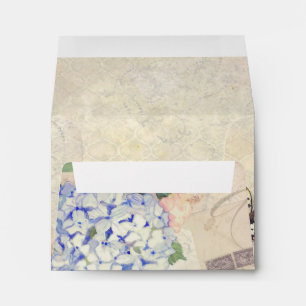 Summer Memories - Blue Hydrangea n Butterflies Envelope