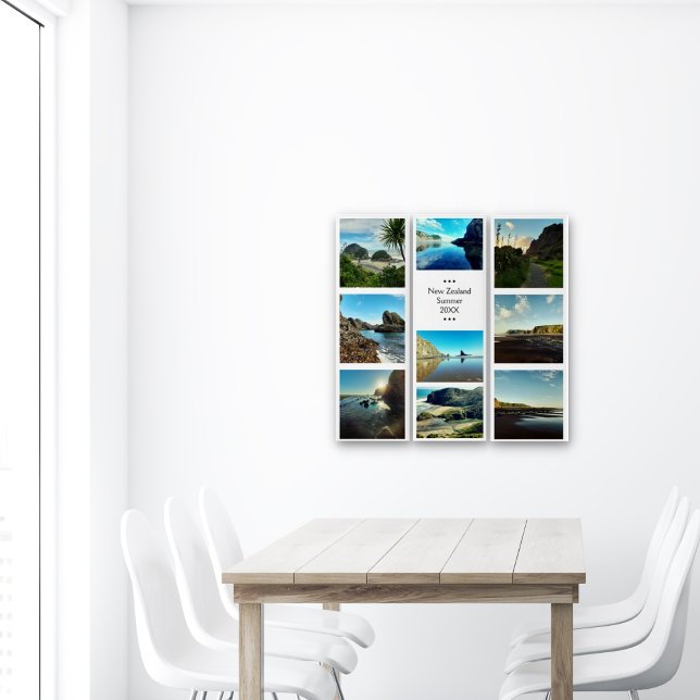 Summer Memories Custom Beach Photos Collage Triptych (Summer Memories Custom Beach Photos Collage Triptych, Diningroom)