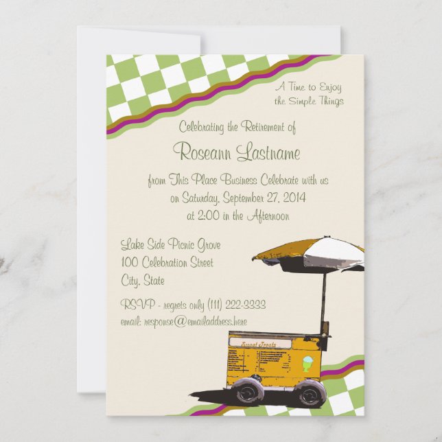 Summer Memories Retirement Invitation (Front)