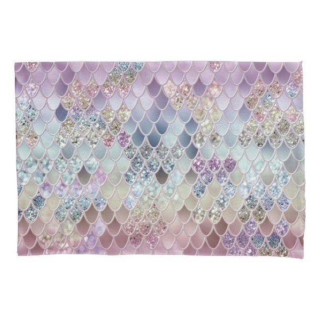 Summer Mermaid Glitter Scales #13 (Faux Glitter)   Pillow Case (Front)