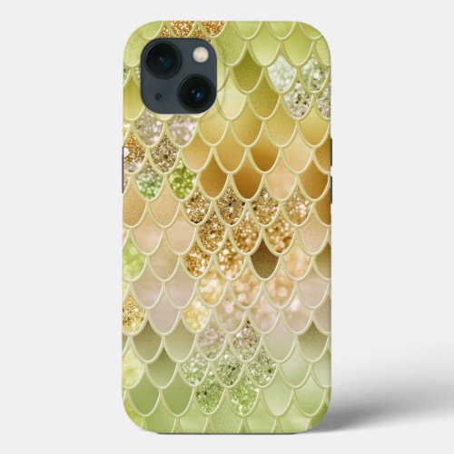 Summer Mermaid Glitter Scales 15 Faux Glitter  iPhone 13 Case