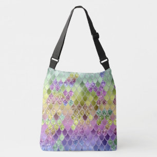 Summer Mermaid Glitter Scales #6 (Faux Glitter) Crossbody Bag