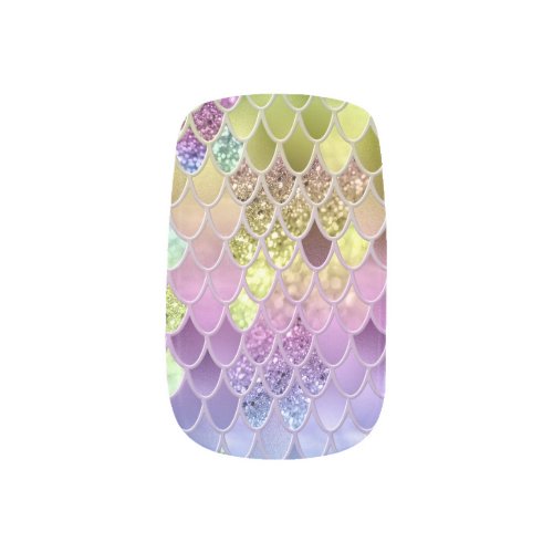 Summer Mermaid Glitter Scales 6 Faux Glitter  Minx Nail Art
