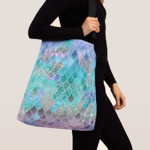Summer Mermaid Glitter Scales #8 (Faux Glitter) Crossbody Bag