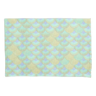 Summer Mermaid Palm Scales #1 #wall #decor #art Pillow Case