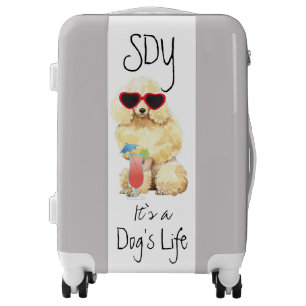 Summer Miniature Poodle Luggage