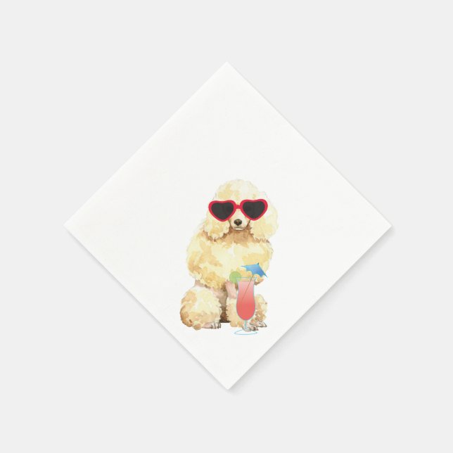 Summer Miniature Poodle Napkins (Corner)