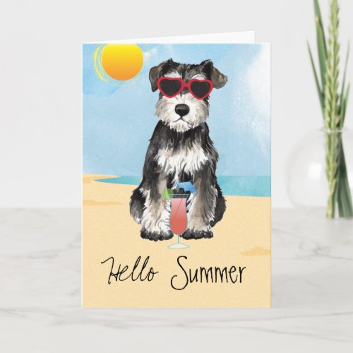 Summer Miniature Schnauzer Card