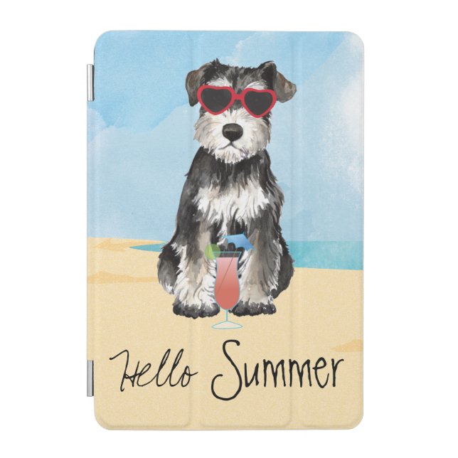 Summer Miniature Schnauzer iPad Mini Cover (Front)