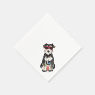 Summer Miniature Schnauzer Napkins