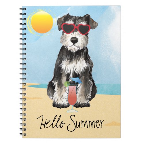 Summer Miniature Schnauzer Notebook