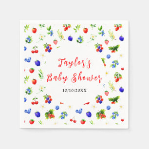 Summer Mixed Berries Baby Shower Napkins