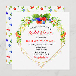 Summer Mixed Berries Bridal Shower Invitation