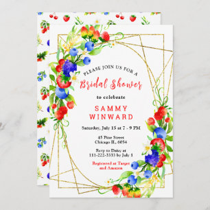 Summer Mixed Berries Bridal Shower Invitation
