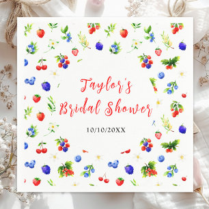 Summer Mixed Berries Bridal Shower Napkins