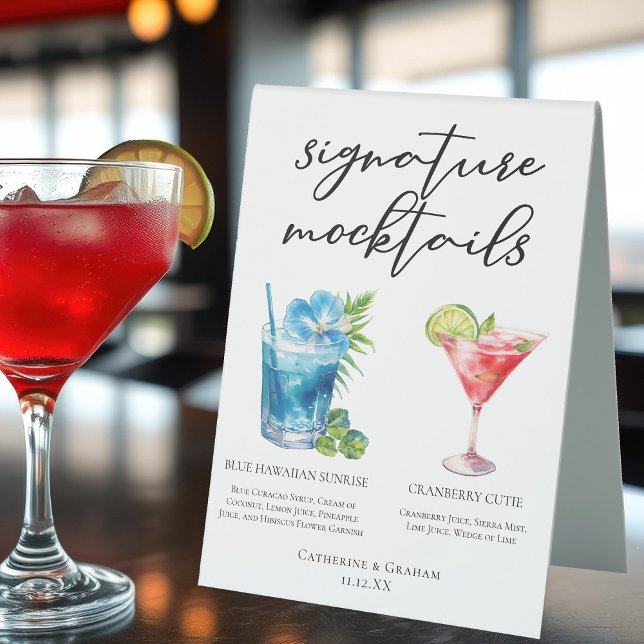 Summer Mocktails Blue Hawaiian Cranberry Cutie Table Tent (Creator Uploaded)