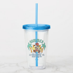 Summer Mode Minnie Mouse Acrylic Tumbler