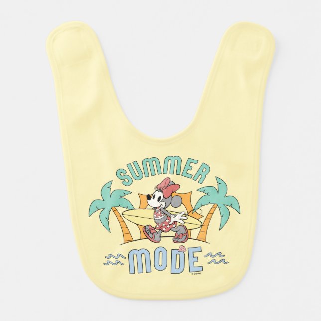 Summer Mode Minnie Mouse Baby Bib (Front)
