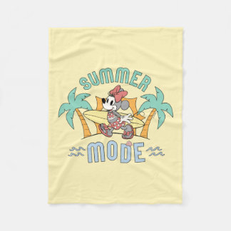 Summer Mode Minnie Mouse Fleece Blanket