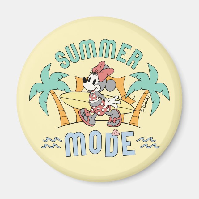 Summer Mode Minnie Mouse Magnet (Front)