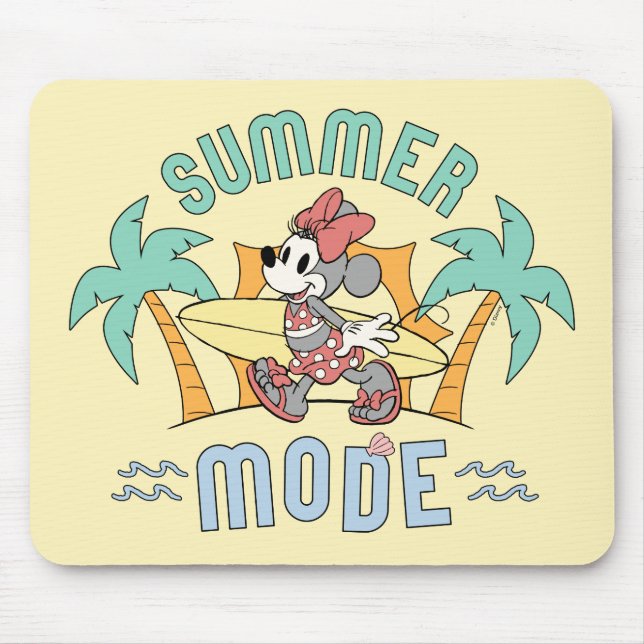 Summer Mode Minnie Mouse Mouse Pad (Front)