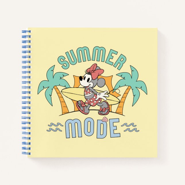 Summer Mode Minnie Mouse Notebook (Front)