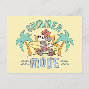 Summer Mode Minnie Mouse Postcard