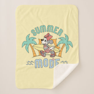 Summer Mode Minnie Mouse Sherpa Blanket